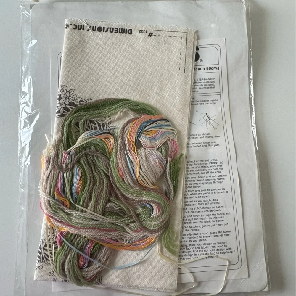 Vintage Dimensions Country Wreath Trio Crewel Embroidery Kit for Weddings